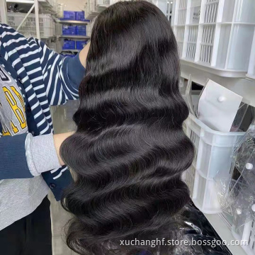 China Vendor Wholesale Virgin Brazilian HD Full Lace Frontal Wigs Natural Transparent Lace Front Human Hair Wig for Black Women